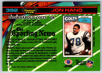 1991 Topps Stadium Club Football Jon Hand #392
