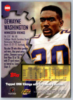 1997 Topps Stadium Club Football Dewayne Washington #309