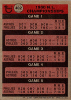 1981 Topps 1980 NL Championships #402