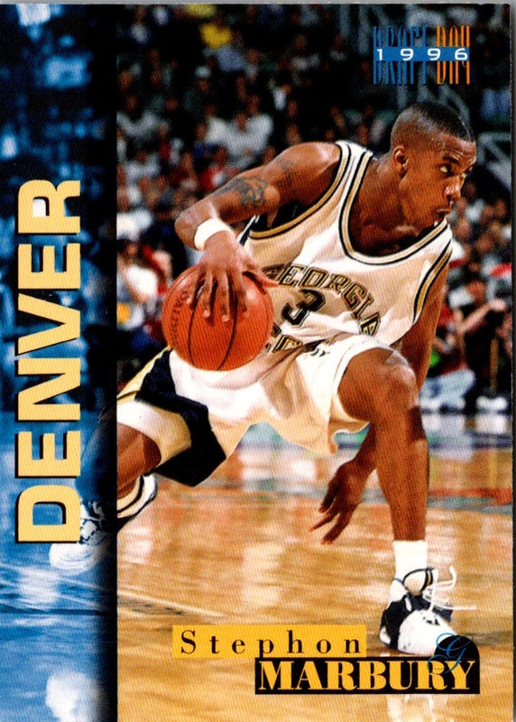 1996 Score Board Draft Day Stephon Marbury #3C