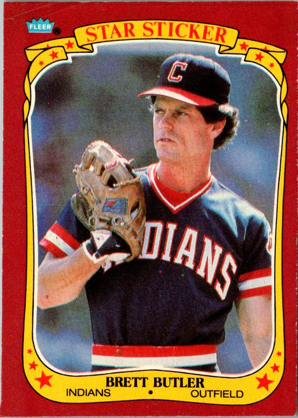 1986 Fleer Star Stickers Brett Butler #18