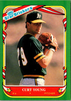 1987 Fleer Star Stickers Curt Young #129