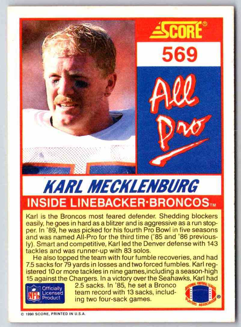 1990 Score Karl Mecklenburg