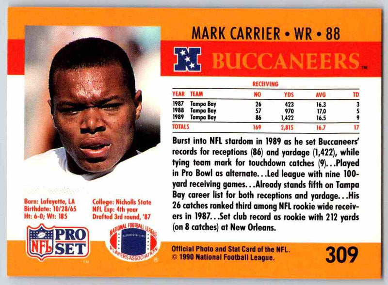 1990 Pro Set Mark Carrier