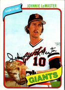 1980 Topps Johnnie LeMaster
