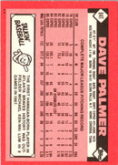 1986 Topps Traded Dave Palmer