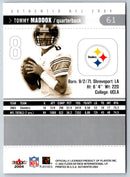 2004 Fleer Authentix Tommy Maddox