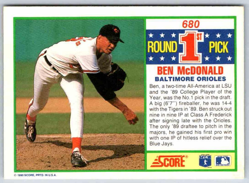 1990 Score Ben Mcdonald