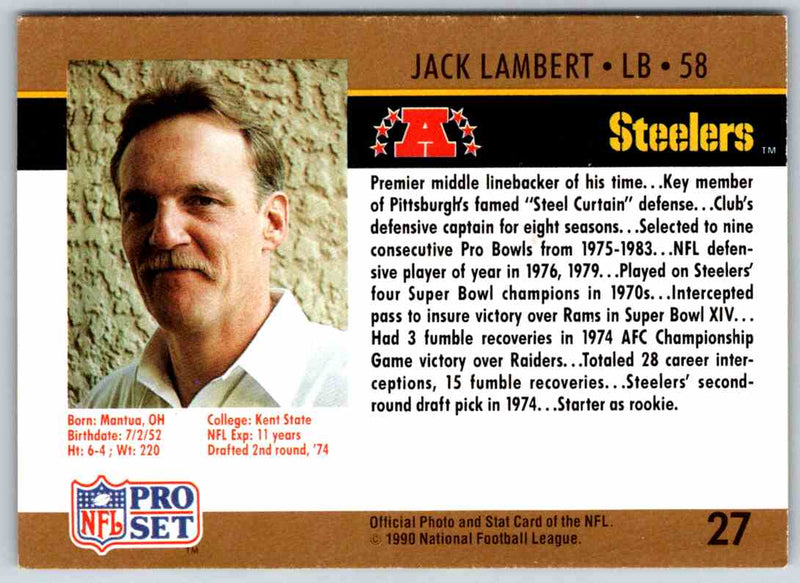 1990 Proset Jack Lambert