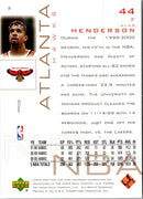 2000 Upper Deck Pros & Prospects Alan Henderson