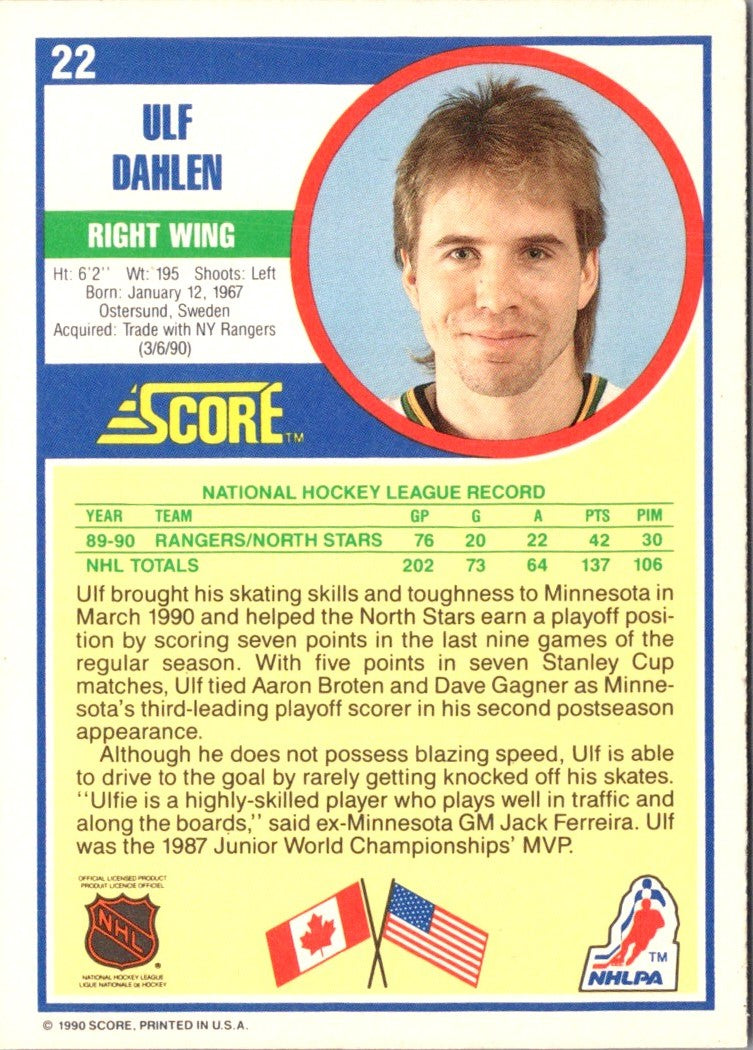 1990 Score Ulf Dahlen