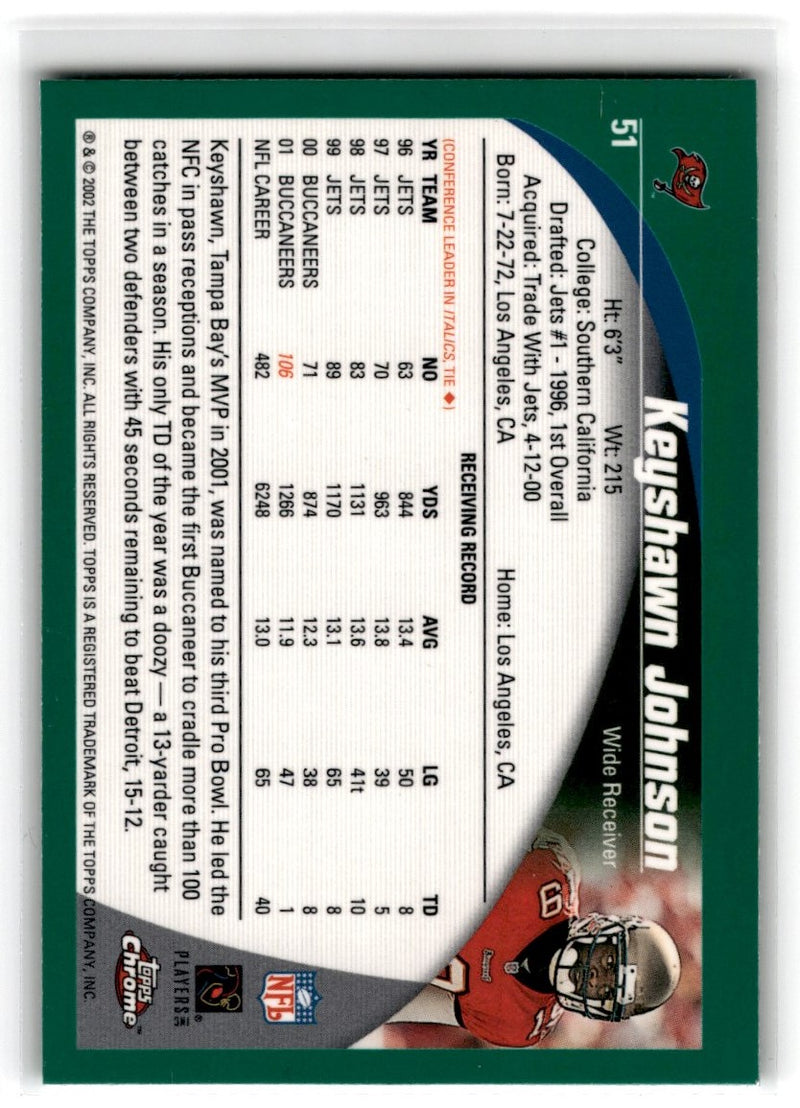 2002 Topps Chrome Keyshawn Johnson