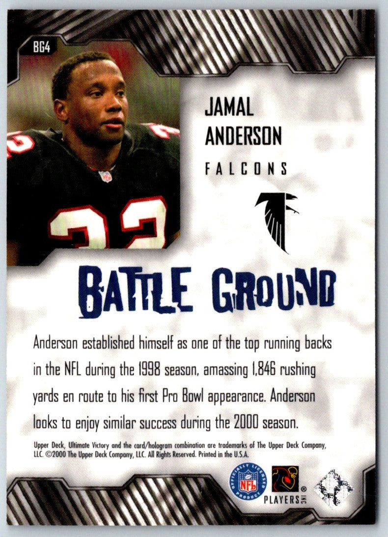 2000 Upper Deck Ultimate Victory Battle Ground Jamal Anderson