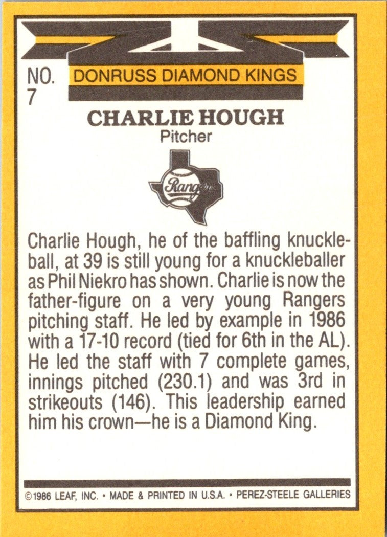 1987 Leaf Charlie Hough