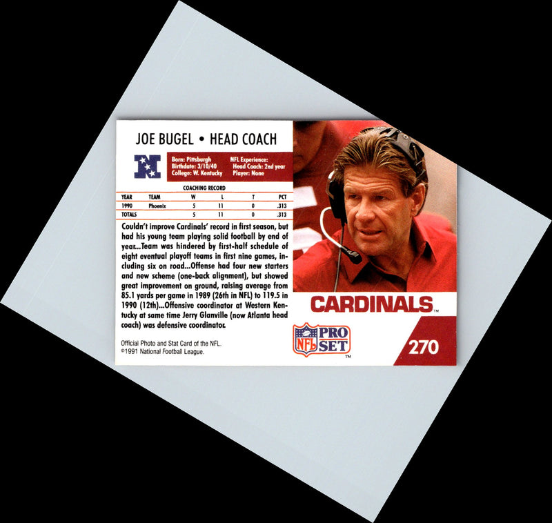 1991 Pro Set Joe Bugel #270