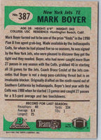 1991 Bowman Football Mark Boyer #387