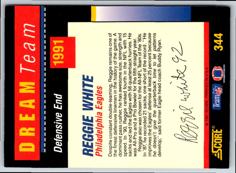 1991 Score Reggie White