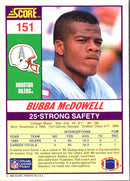 1990 Score Bubba McDowell