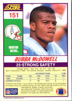 1990 Score Bubba McDowell #151