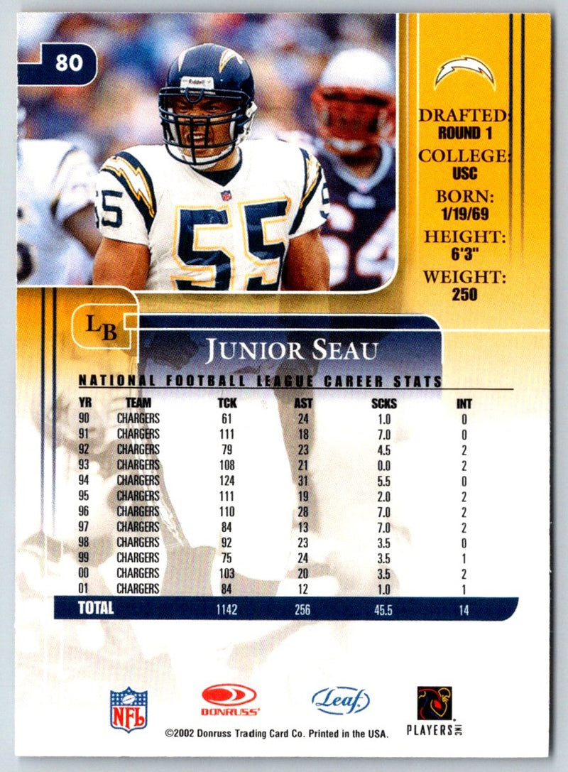 2002 Leaf Rookies & Stars Junior Seau