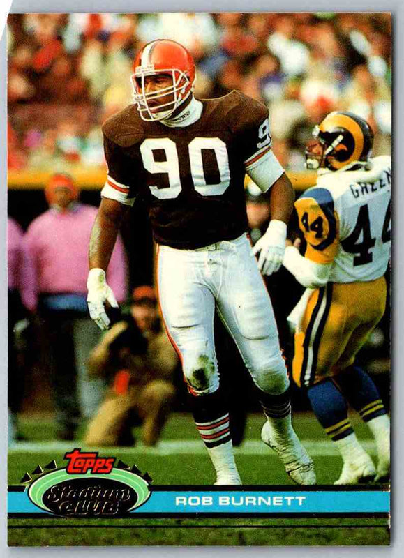 1991 Topps Stadium Club Football Rob Burnett #201