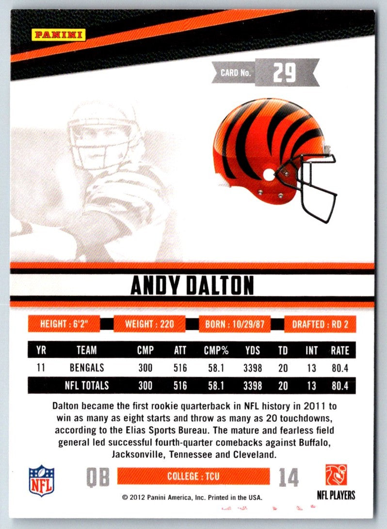 2012 Panini Rookies & Stars Andy Dalton