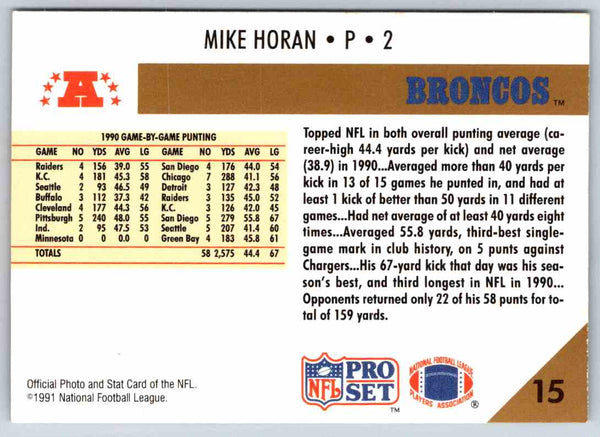 1990 Proset Mike Horan #15