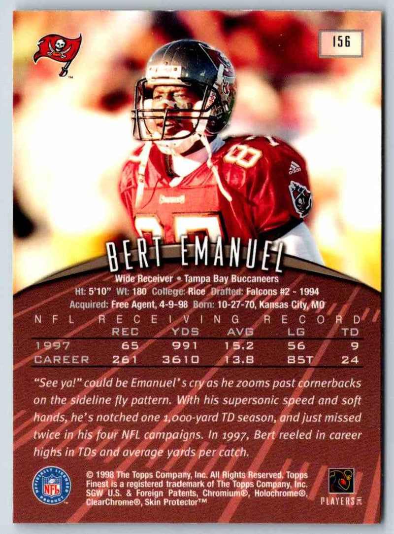 1998 Topps Finest Football Bert Emanuel