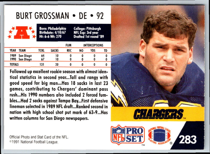 1991 Pro Set Burt Grossman
