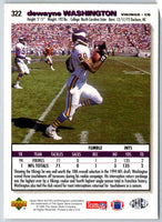 1995 Upper Deck Dewayne Washington #322