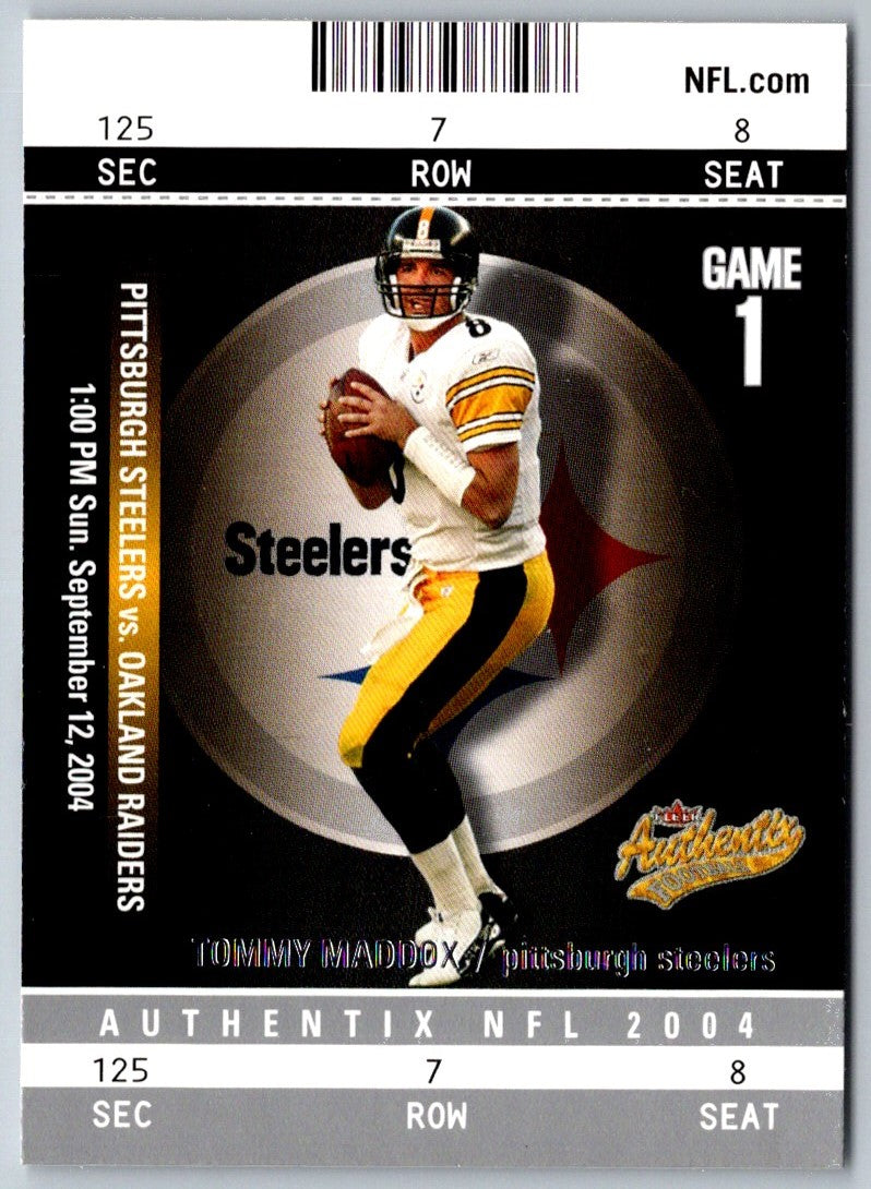 2004 Fleer Authentix Tommy Maddox