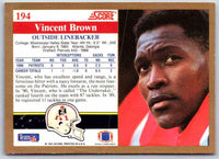 1991 Score Vincent Brown #194