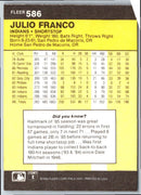 1986 Fleer Julio Franco