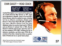 1991 Proset World League Chan Gailey #57