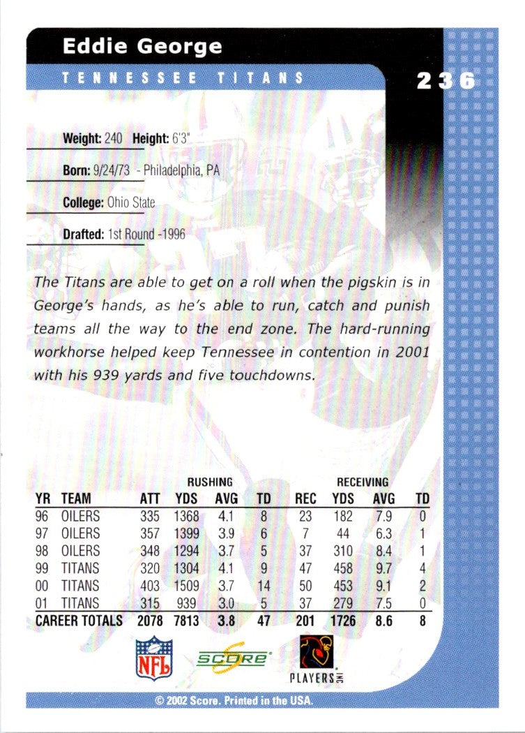 2002 Score Eddie George