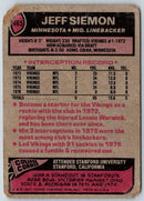 1977 Topps Jeff Siemon
