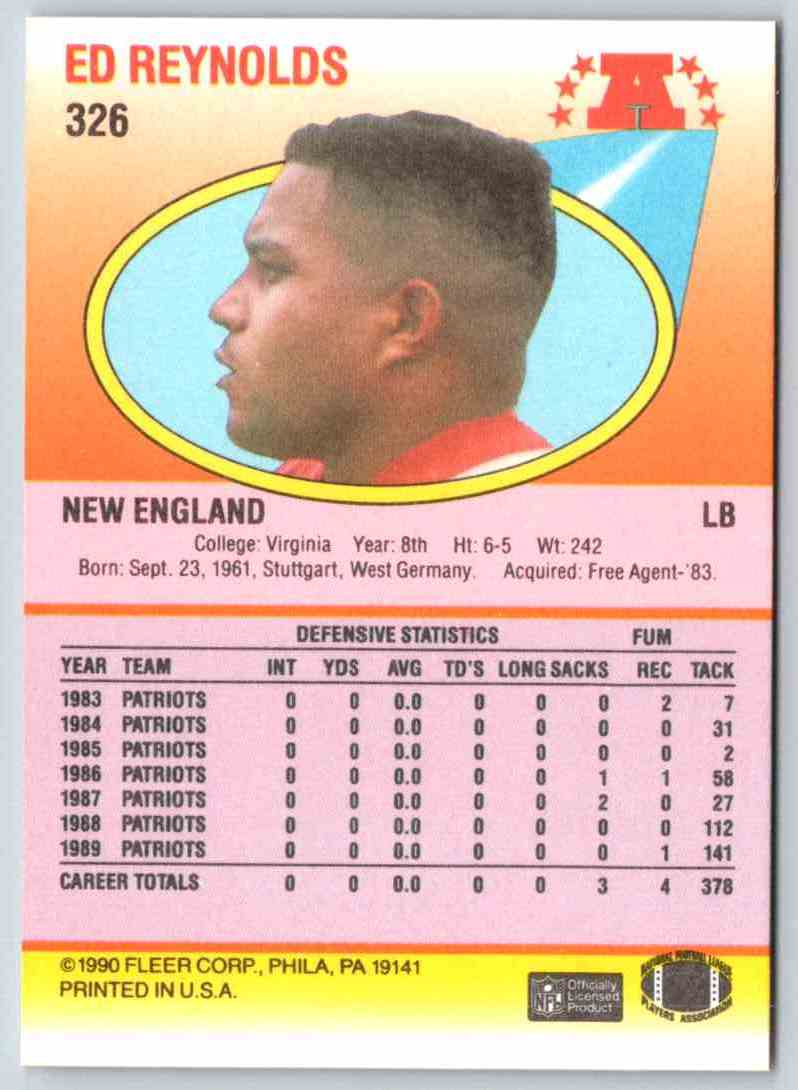 1990 Fleer Ed Reynolds