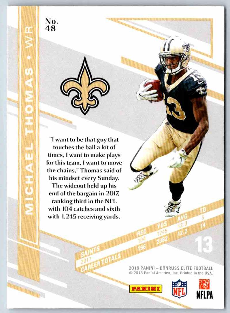 2018 Donruss Elite Michael Thomas