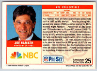 1989 NFL Proset Joe Namath #25