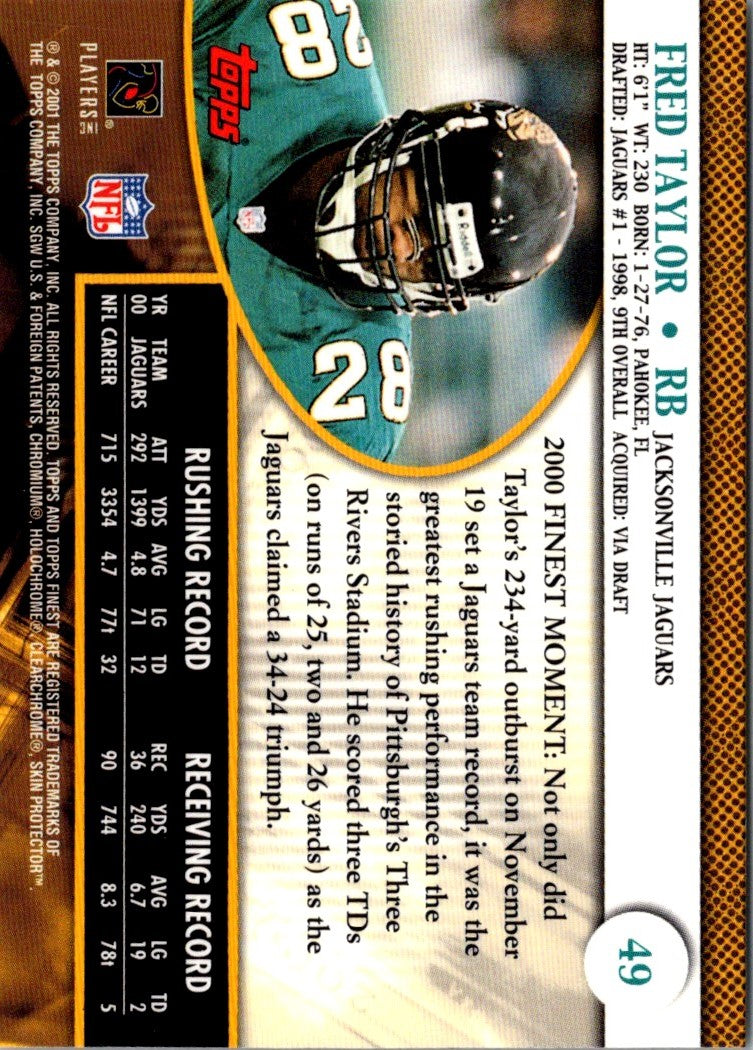 2001 Finest Fred Taylor