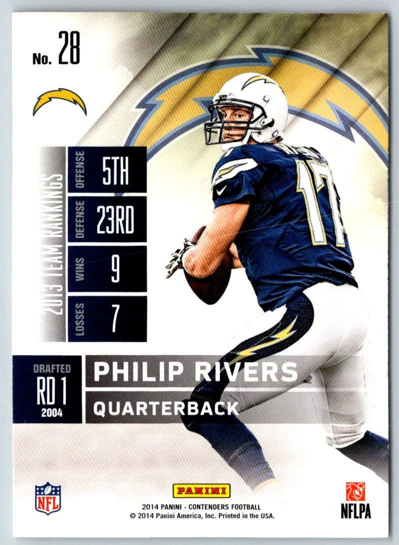 2014 Panini Contenders Philip Rivers