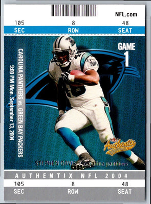 2004 Fleer Authentix Stephen Davis #52