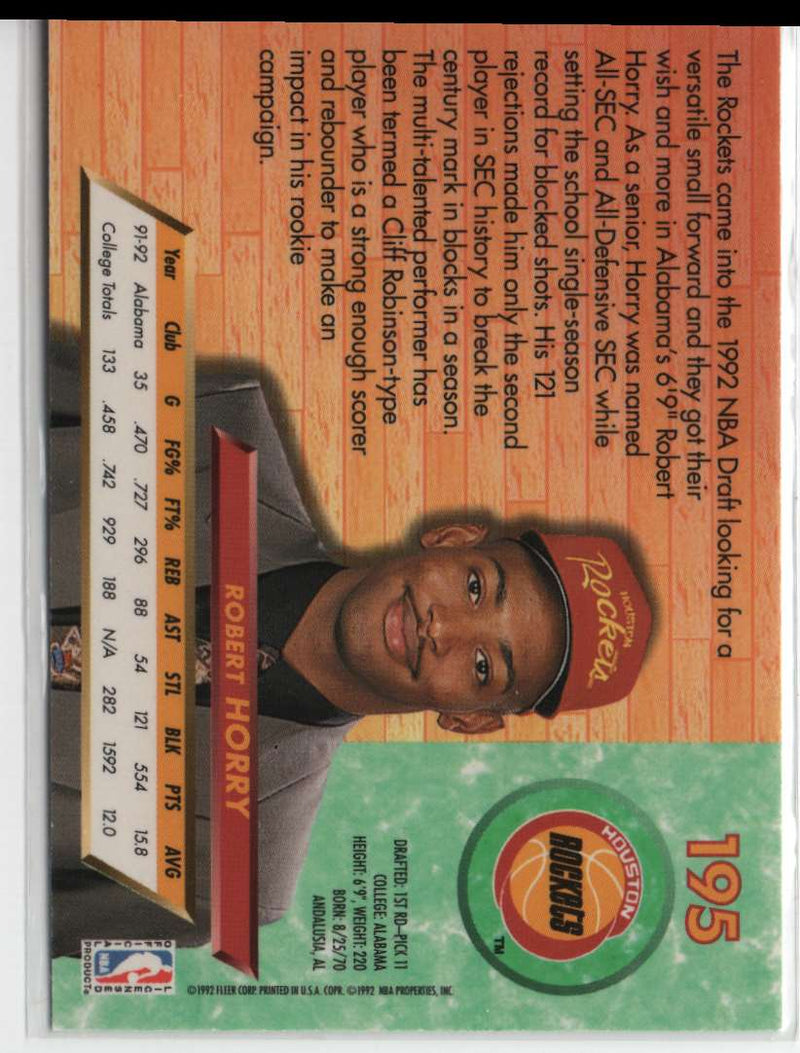 1992 Ultra Robert Horry