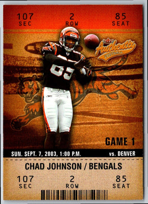 2003 Fleer Authentix Chad Johnson #46