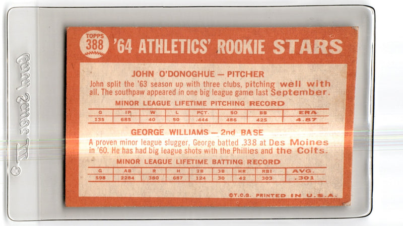 1964 Topps 1964 Athletics Rookie Stars - John O'Donoghue/George Williams