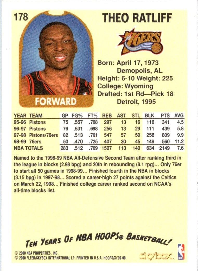 1999 Hoops Decade Theo Ratliff