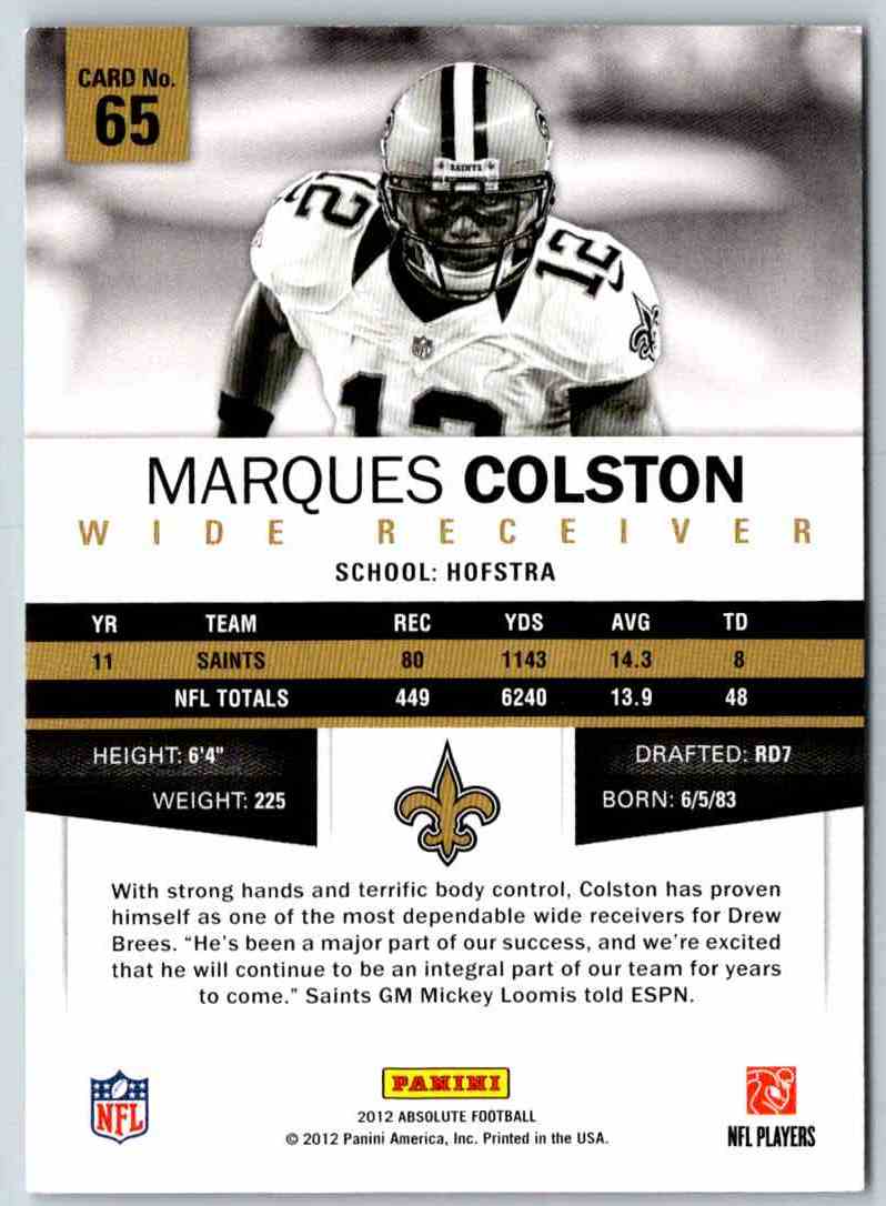 2012 Absolute Marques Colston