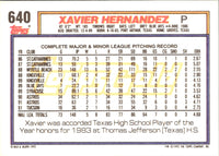 1992 Topps Xavier Hernandez #640