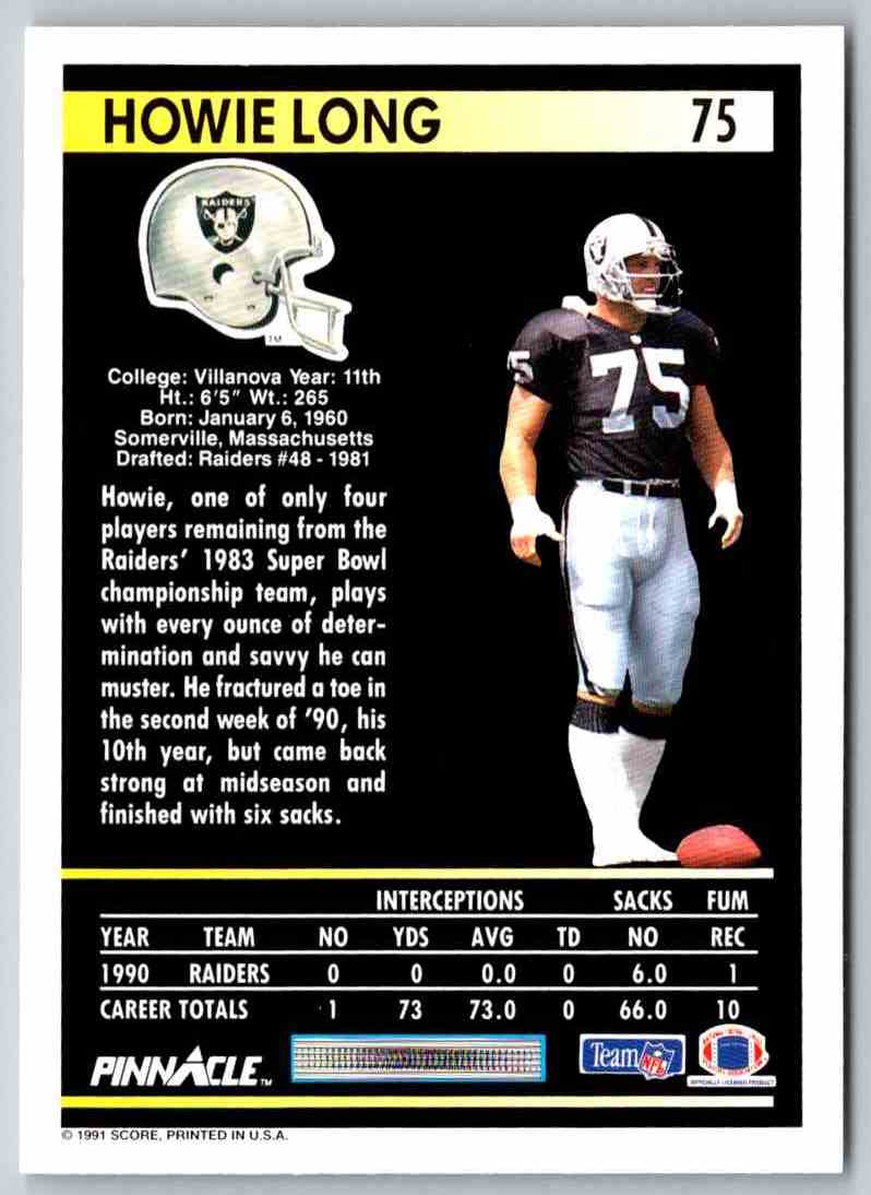 1991 Pinnacle Howie Long