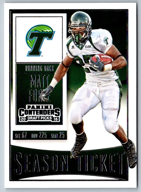 2016 Panini Contenders Draft Picks Matt Forte #72